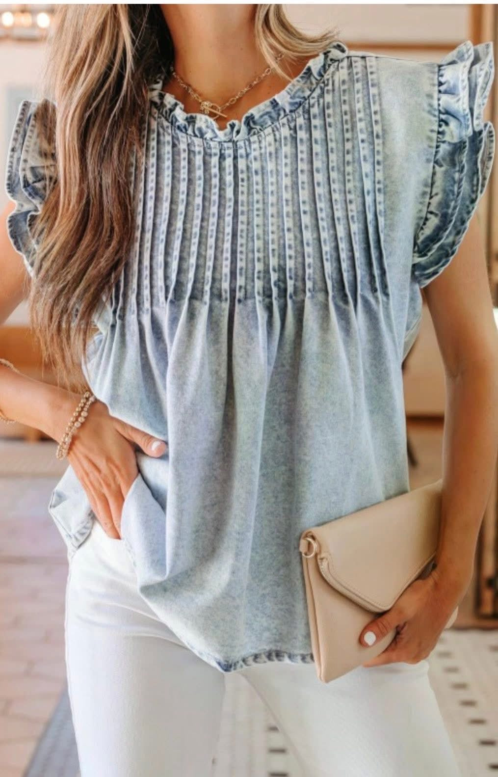 Denim top